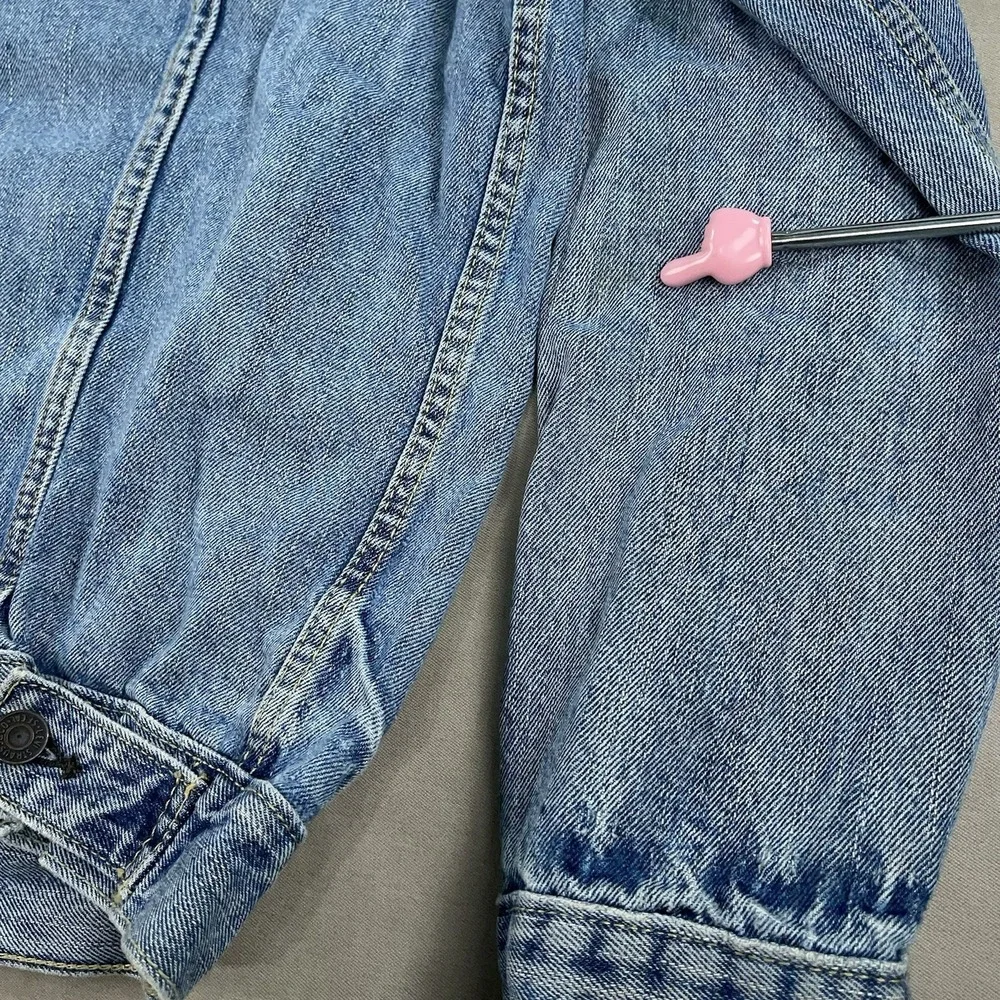 Levi's Jacket Mens Large Blue Trucker Denim Type 3 Distressed Faded Button 72334